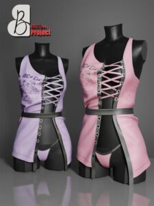 Stylish BillionProject Shishi Mini Dress for The Sims 4 Sims 4 CC