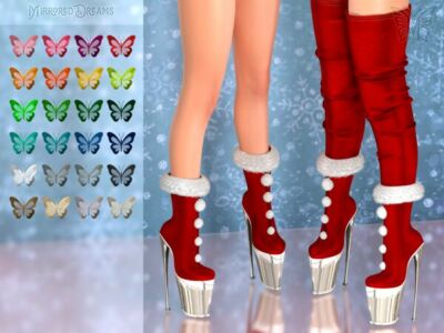 Stylish Christmas Boots 2024 Sims 4 CC