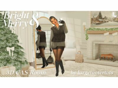 Festive CAS Background for the Holidays Sims 4 CC