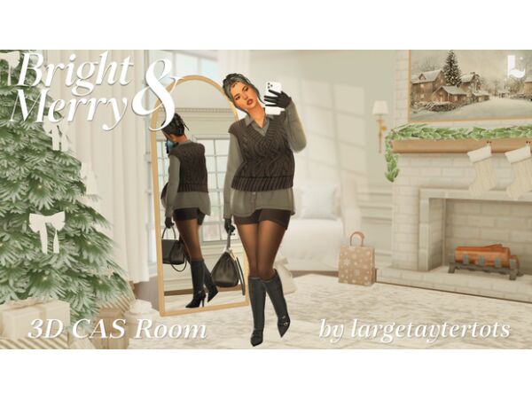 Festive CAS Background for the Holidays Sims 4 CC