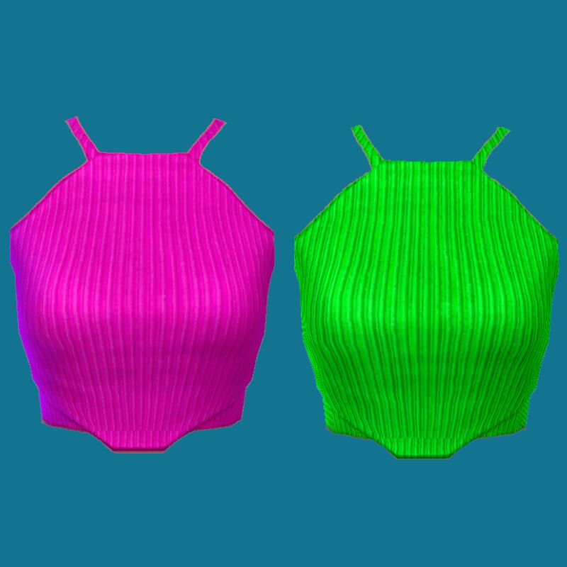 sims 4 cc bright neon ribbed tank top by ecstatic payne79 3