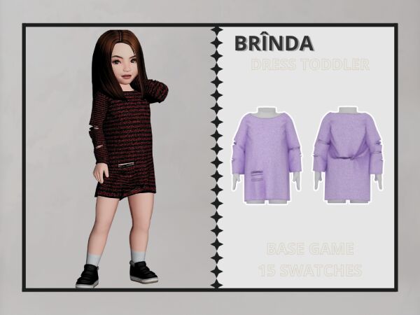 Brînda – Dress for Toddlers Sims 4 CC