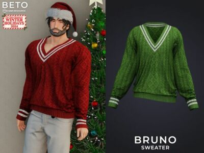 Bruno Sweater by Beto_Ae0 Sims 4 CC