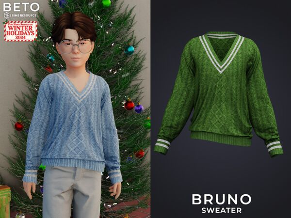 Bruno Child Sweater by Beto_Ae0 Sims 4 CC