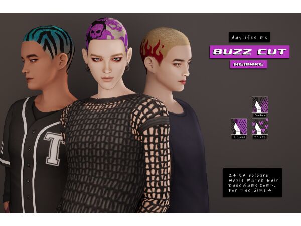 Buzzcut Hair for The Sims 4 Sims 4 CC