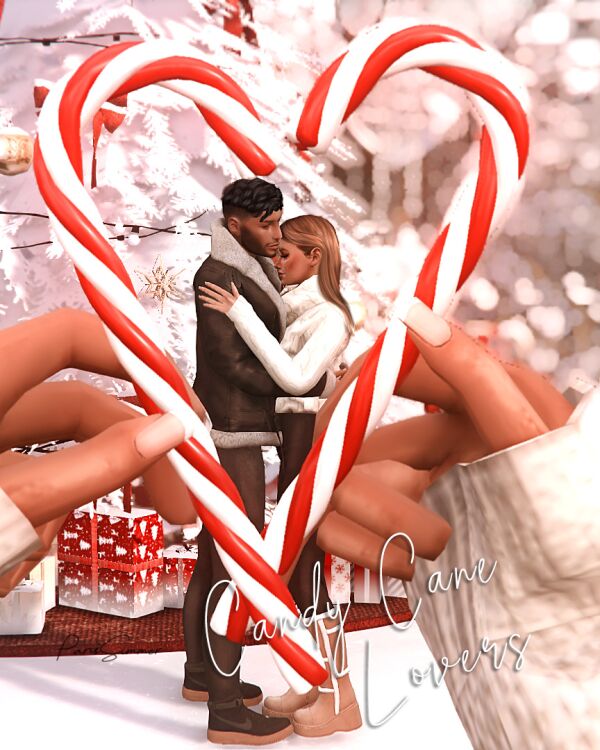 Candy Cane Lovers – A Festive Couple’s Delight Sims 4 CC