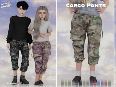 Cargo Pants for Kids by Lynxsimzfamily Sims 4 CC