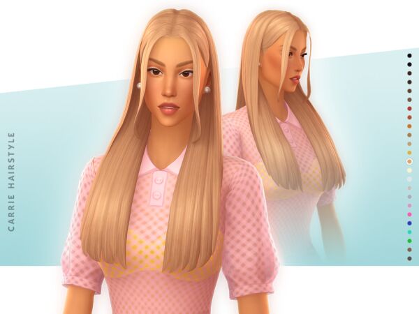 Carrie Hairstyle – Style 2 Sims 4 CC