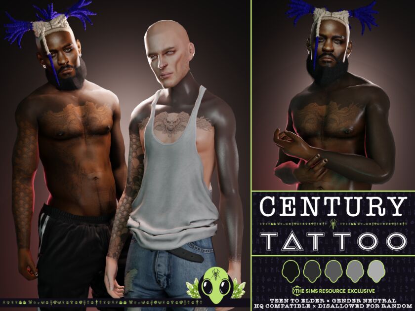 Century Tattoo – TSR Exclusive Sims 4 CC