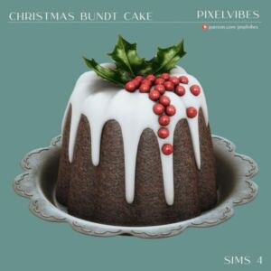 Christmas Bundt Cake Sims 4 CC