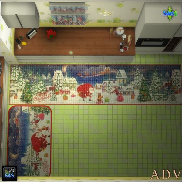 sims 4 cc christmas kitchen deco 11