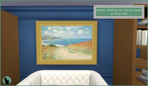 Claude Monet’s Impressionist Masterpiece: Path in the Wheat Fields Sims 4 CC