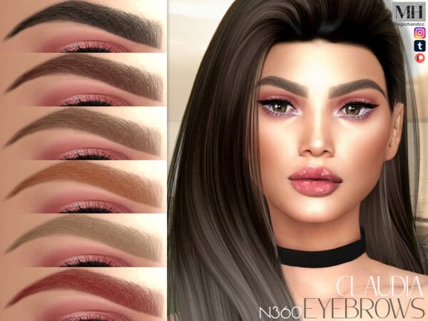 Claudia Eyebrows N360 – A Must-Have for Your Sims Sims 4 CC