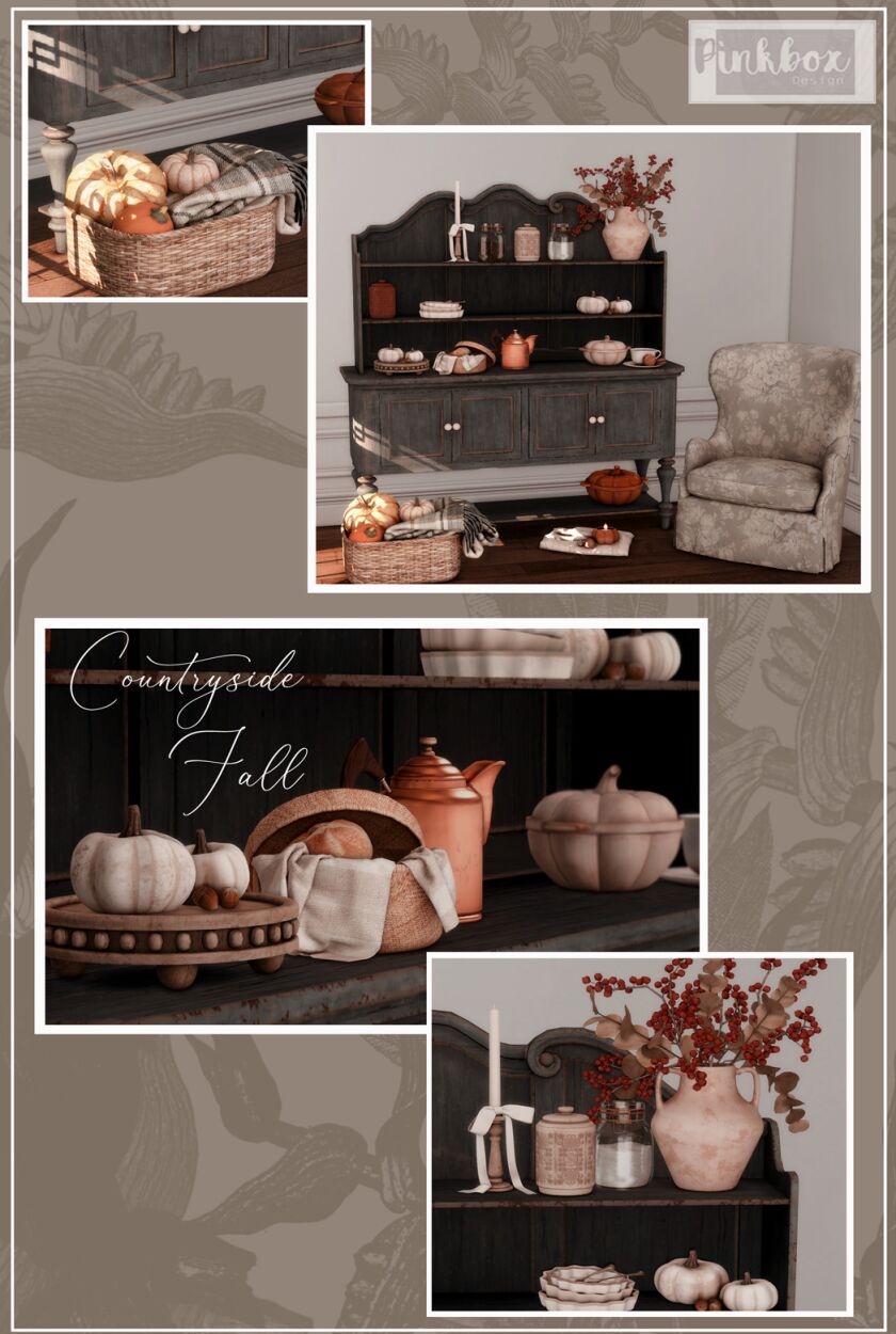 Cozy Countryside Fall Set Sims 4 CC