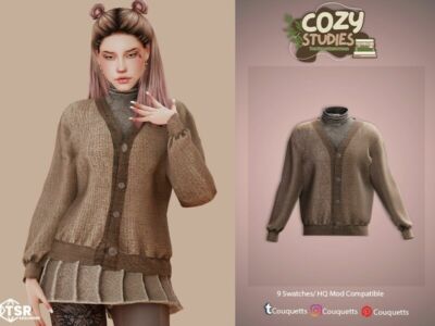 Cozy Studies Karl Sweater TOP Sims 4 CC