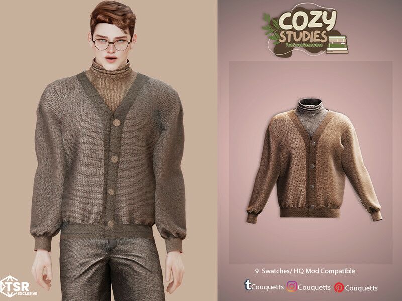 Stylish Cozy Studies Sweater by Couquett Sims 4 CC