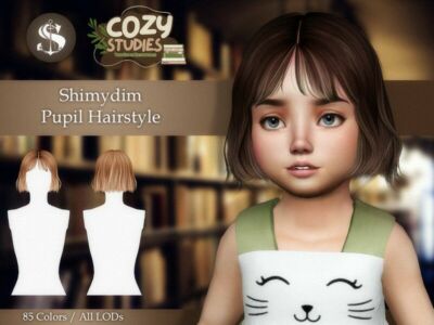 Cozy Studies Pupil Hairstyle for Toddlers Sims 4 CC