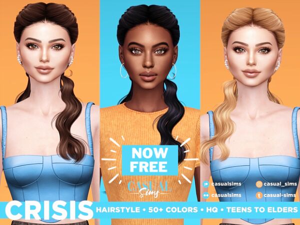 Crisis Hairstyle by Casualsims Sims 4 CC