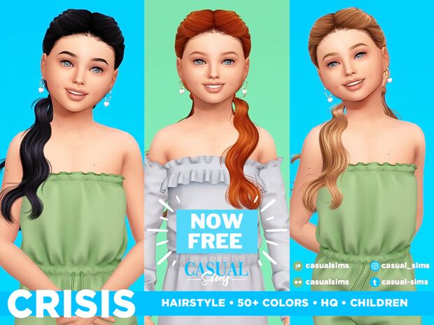 sims 4 cc crisis hairstyle by casualsims 2