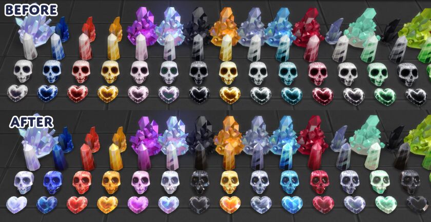 sims 4 cc cut gemstone recolors 2