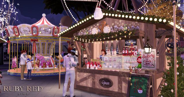 sims 4 cc december christmas market collab with reigningsims by rubyredsims 7