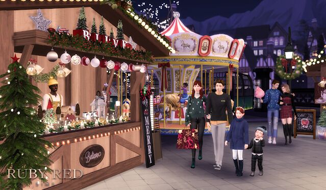 sims 4 cc december christmas market collab with reigningsims by rubyredsims 8