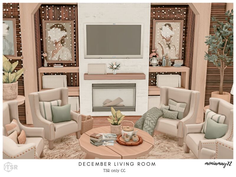 sims 4 cc december living room 2