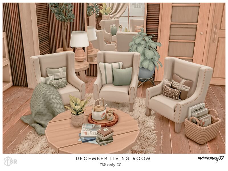 sims 4 cc december living room 3