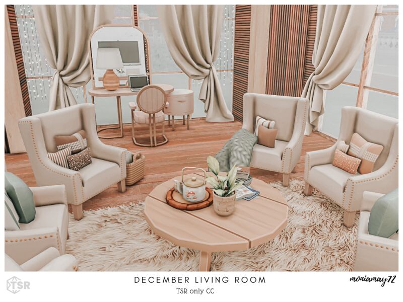 sims 4 cc december living room 6