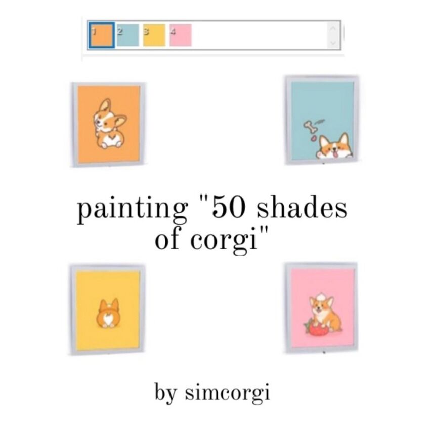 sims 4 cc decor set there is no too much corgi 3