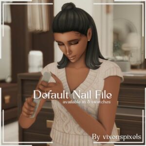 Stylish Default Nail File by Vixonspixels Sims 4 CC