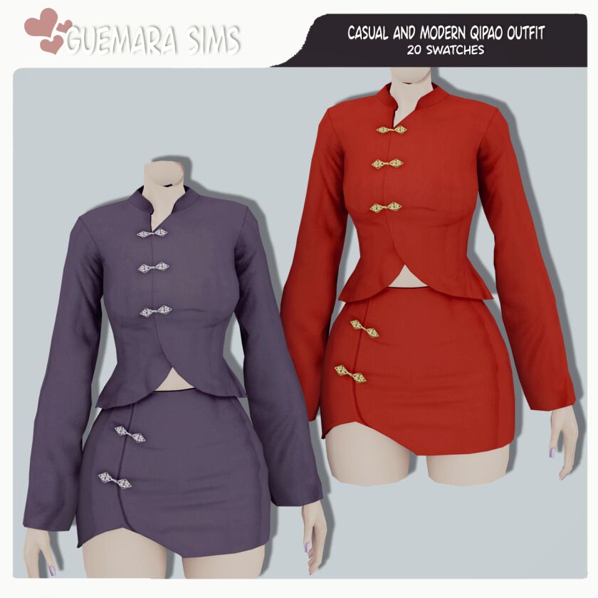 Upgrade Your Sims Wardrobe with Modern Qipao Outfit Sims 4 CC