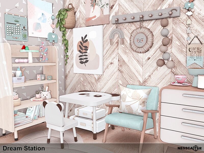 sims 4 cc dream station by nessca 6