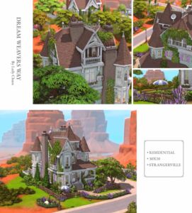 Discover Dream Weavers Way: A CC-Free Build in Strangerville Sims 4 CC