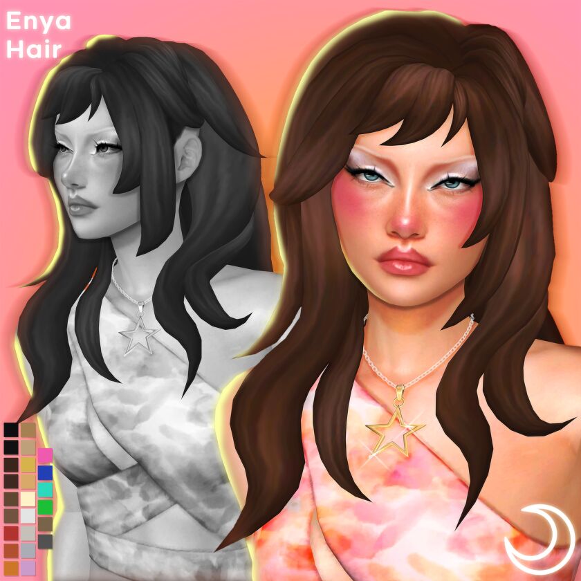 Enya Hair by Imvikai Sims 4 CC