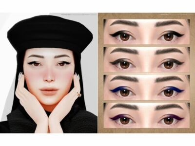 Stylish Eyeliner 32 HQ by CarollDesign Sims 4 CC