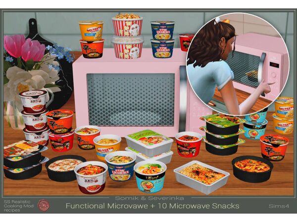 Quick Microwave Meals for Busy Days Sims 4 CC