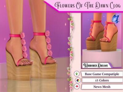 Discover the Free Flowers Of The Dawn Clog! Sims 4 CC