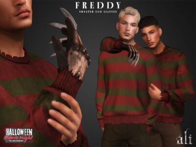 Freddy Sweater – Stylish Male Outerwear Sims 4 CC