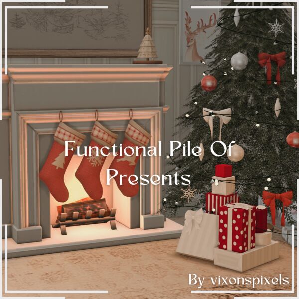 Functional Pile Of Presents Sims 4 CC