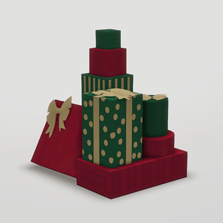 sims 4 cc functional pile of presents by vixonspixels 5