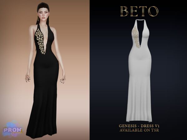 Genesis Dress V1 by Beto_Ae0 Sims 4 CC