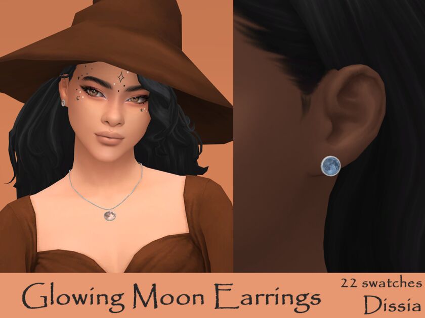 Illuminate Your Look with Glowing Moon Earrings Sims 4 CC