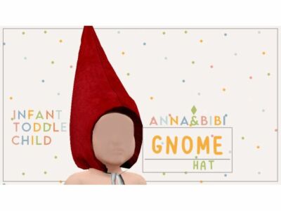 Gnome Hat for Infants and Toddlers Sims 4 CC