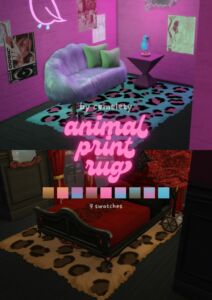 Custom Cheetah Print Rug for Your Build! Sims 4 CC