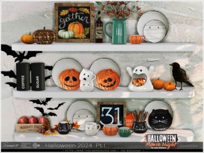 Spooktacular Halloween Kitchen Decor 2024 Sims 4 CC