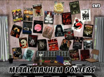 Epic Metal Band Posters for Your Sims! Sims 4 CC