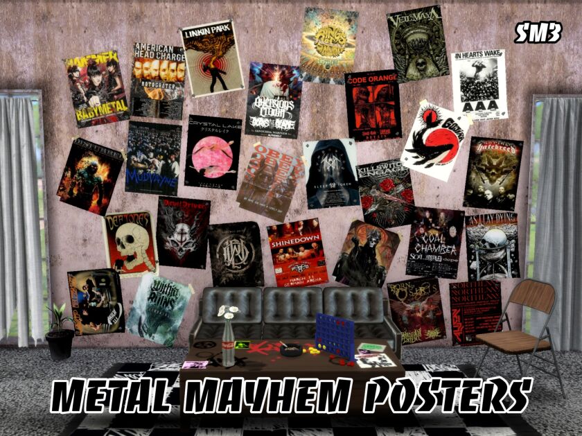 Epic Metal Band Posters for Your Sims! Sims 4 CC