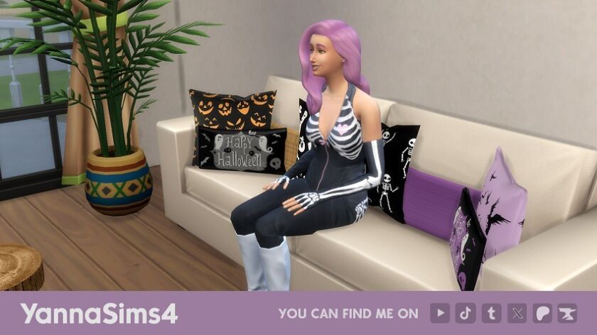 sims 4 cc hi these halloween pillows are now available 3