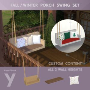 Cozy Porch Swing Set Now Available! Sims 4 CC